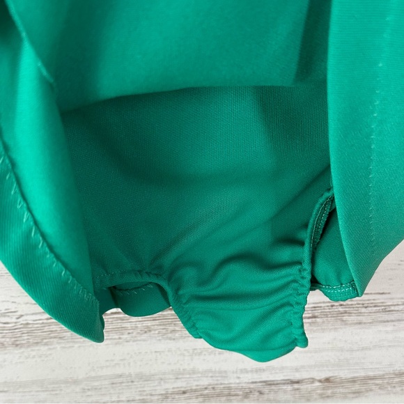 VINTAGE 70s 80s Skirted Side Stripe Swimsuit Made in USA - Picture 7 of 14